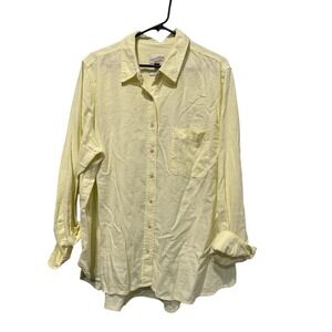 Universal Thread Mens Button-Up Long Sleeve Shirt Size XXL Dress Business Yellow